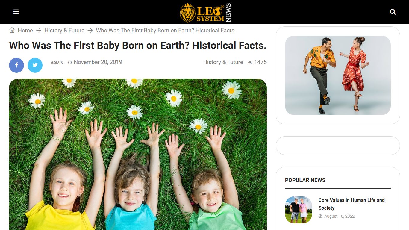 Who Was The First Baby Born on Earth? Historical Facts.